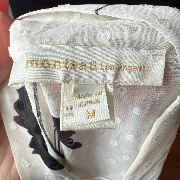 Monteau Black and White Floral Blouse - Picture 10 of 11